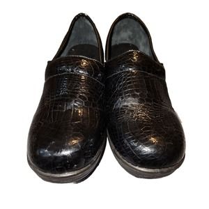 Womens Black Nursing Clogs Jayla Sz 9W Wide Nurses Slip On Air Flex Comfort Shoe